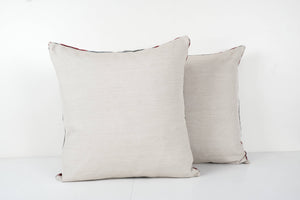 Silk Ikat Velvet Pillow Cover Set of 2 | 24'' x 24''