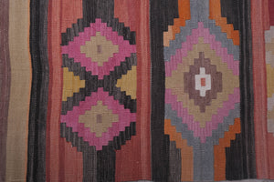 Vintage Turkish Kilim Runner 2'7'' x 21'1''