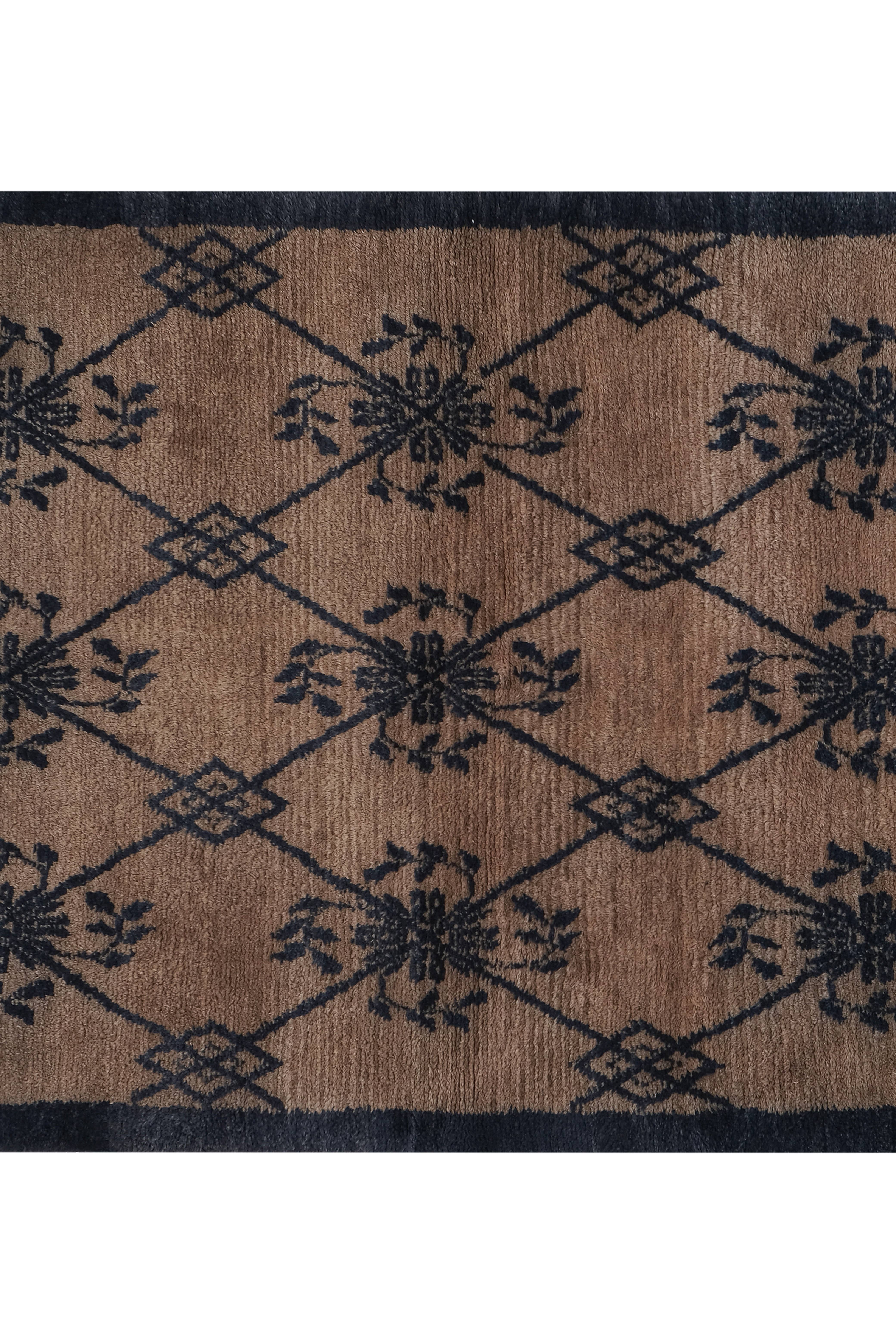 Vintage Turkish Shaggy Rug 3'9'' x 5'4''
