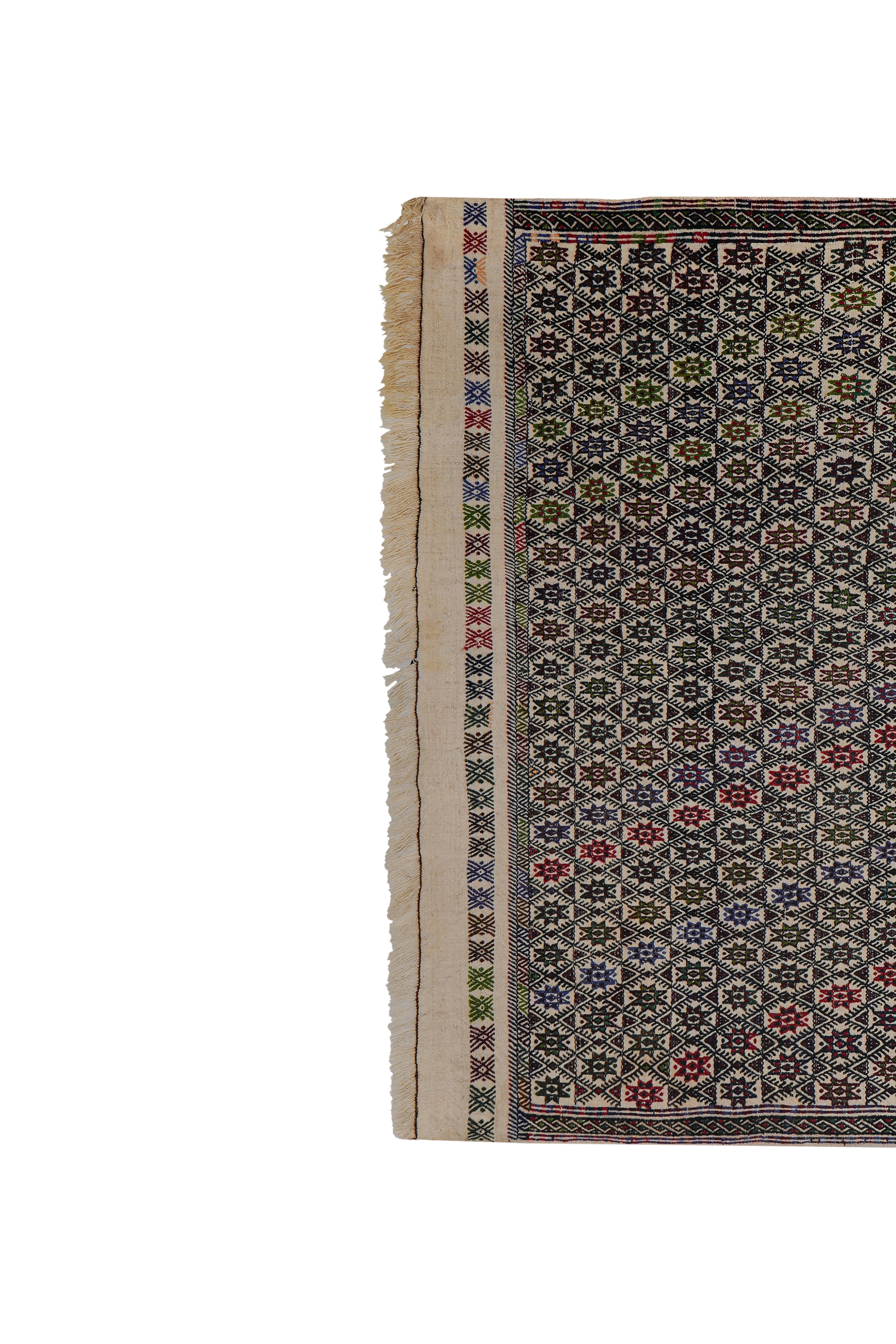 Vintage Turkish Kilim Rug 4'8'' x 6'9''