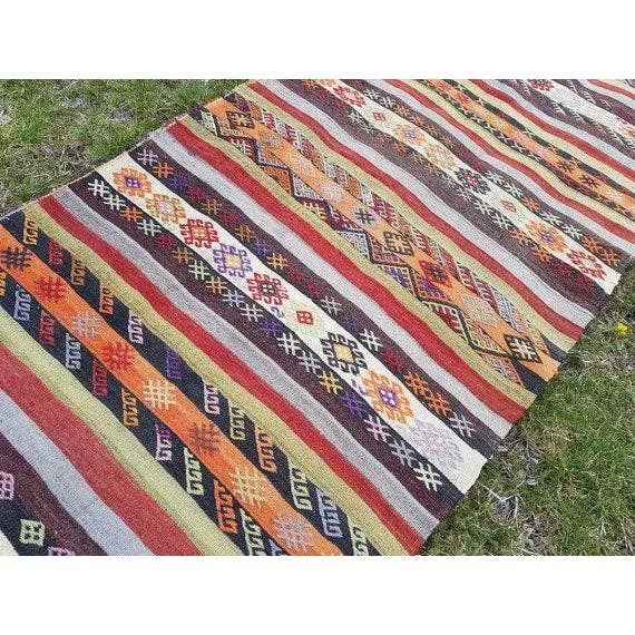 Vintage Turkish Kilim Runner 2'7'' x 9'8''