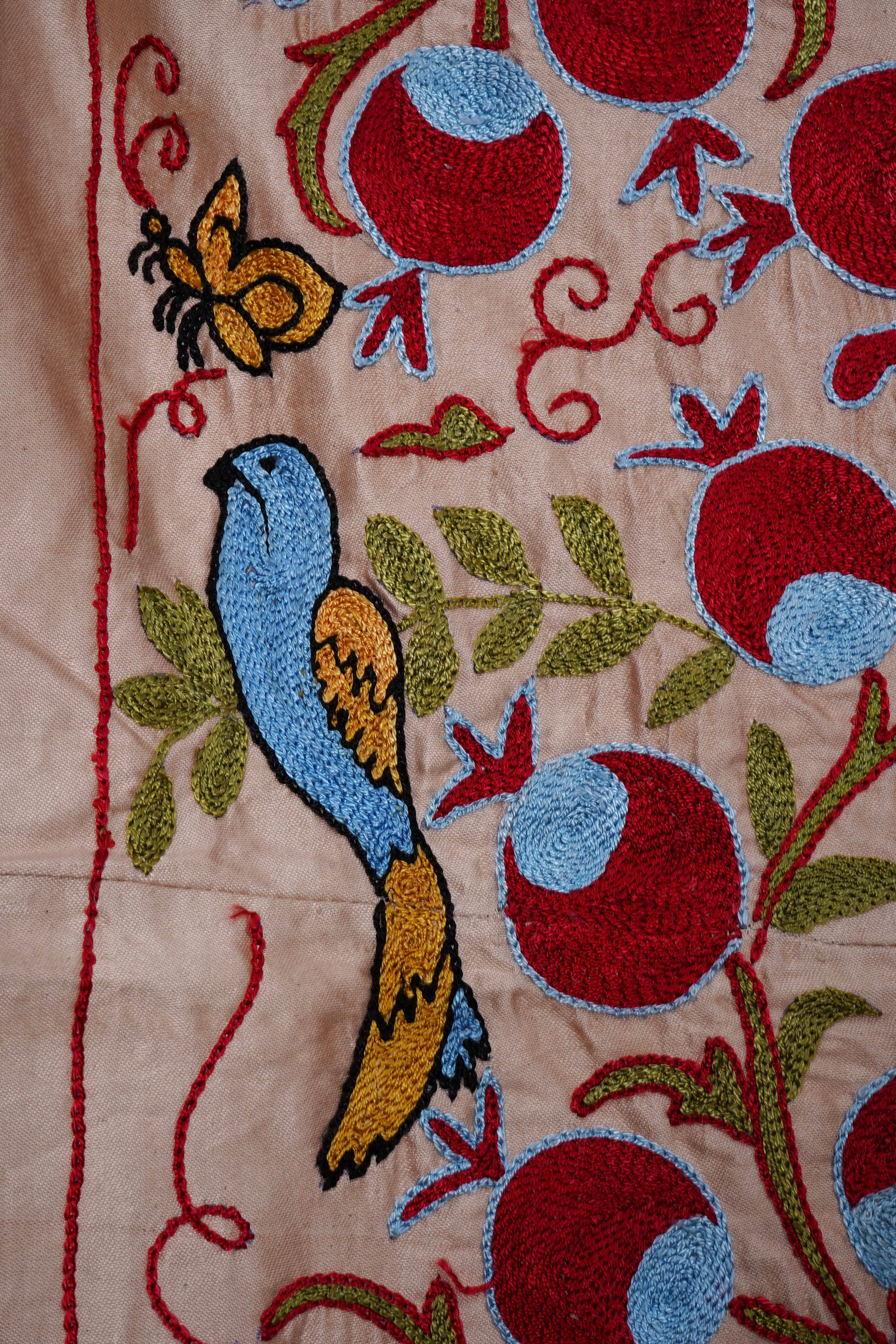 Silk Suzani Wall Hanging & Bedspread 3'4'' x 6'1''