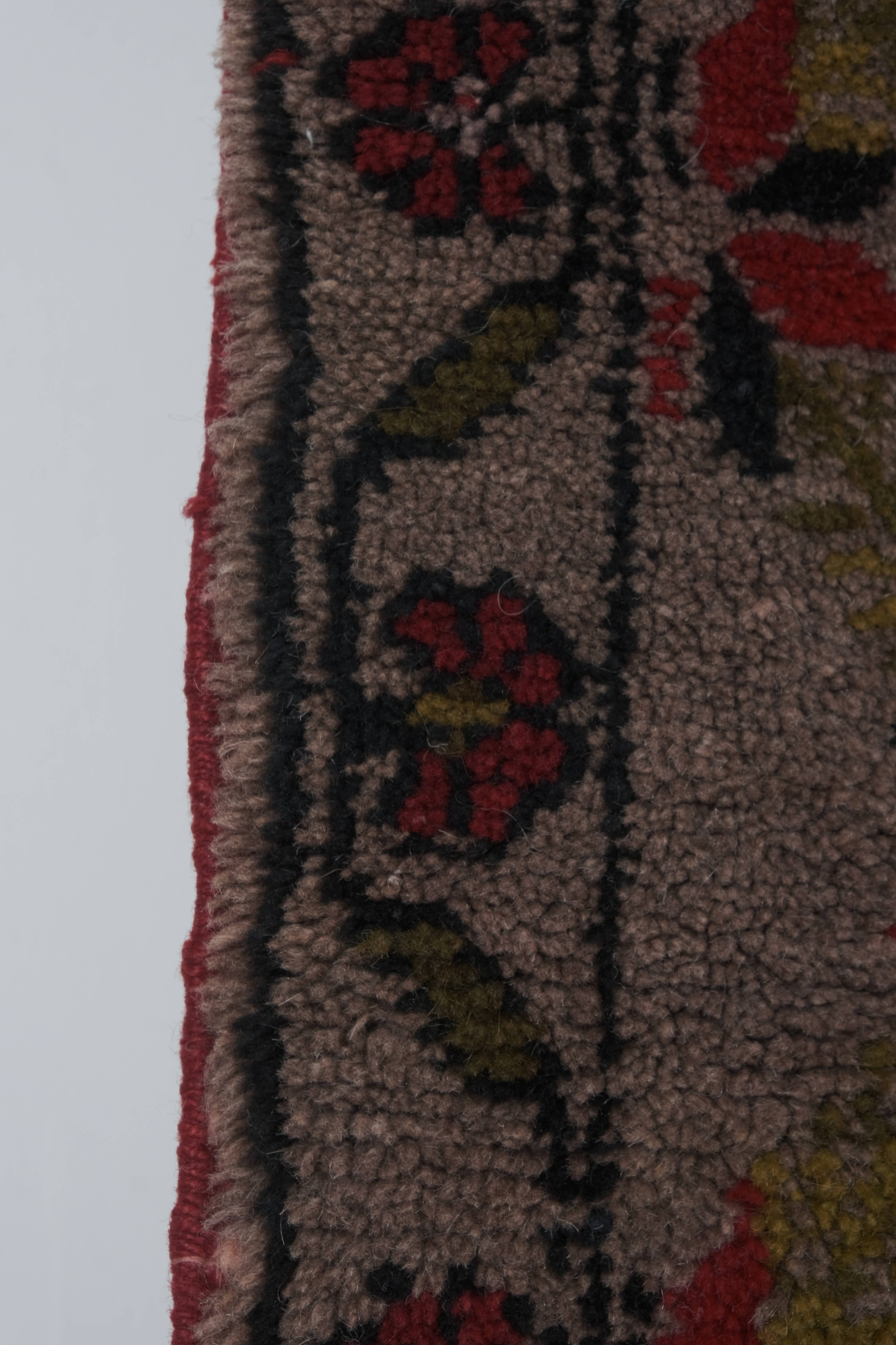 Vintage Turkish Shaggy Rug 3'9'' x 8'
