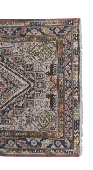 Vintage Turkish Soumac Kilim Rug 3'8'' x 6'8''