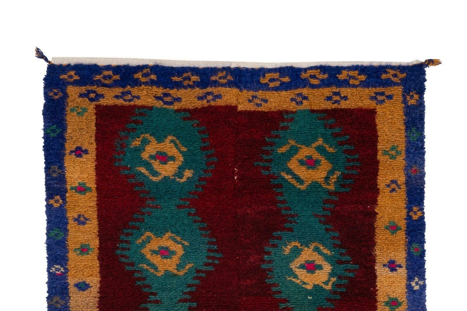 Vintage Turkish Shaggy Tulu Rug 43'' x 52''