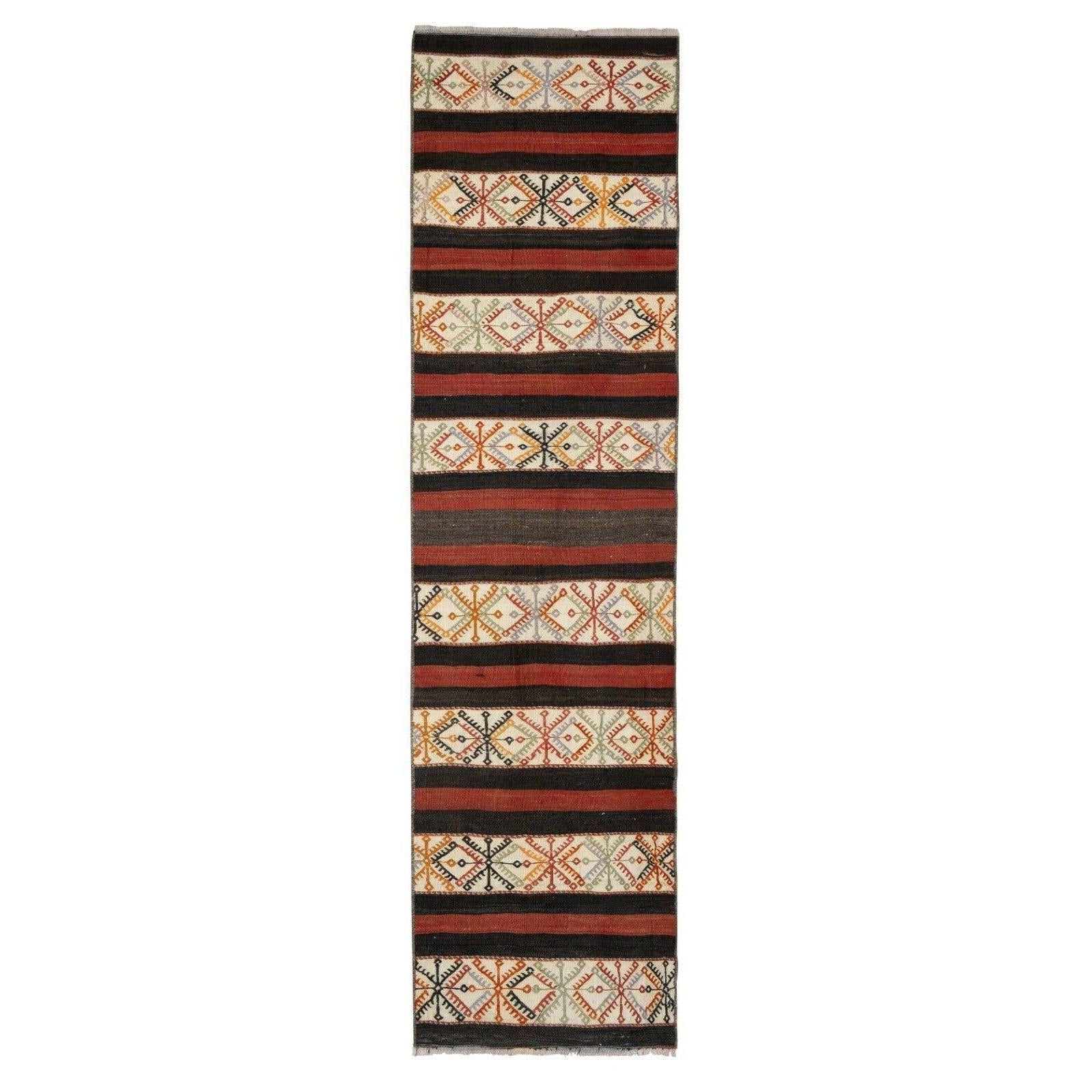 Vintage Turkish Kilim Runner 2'1'' x 7'4''
