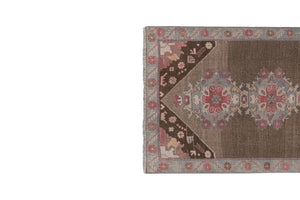 Vintage Turkish Karapinar Runner Rug 3'8'' x 8'11''