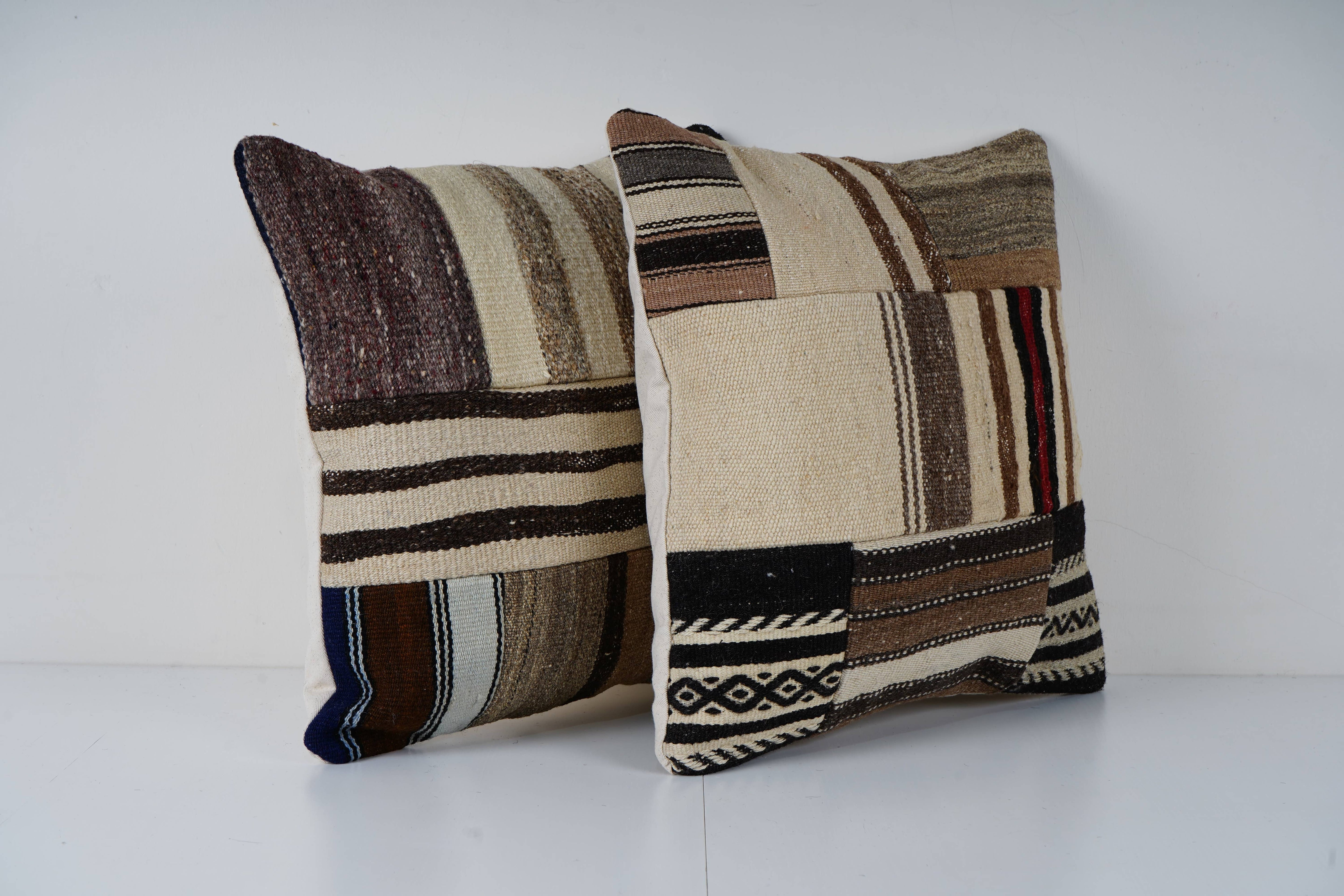 Kilim Patchwork Pillow Cover Set of 2 | 20'' x 20''