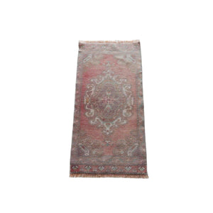 Vintage Oushak Rug 20'' x 39''