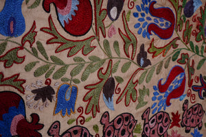 Hand-Embroidered Suzani Table Runner 1'8'' x 6'3''