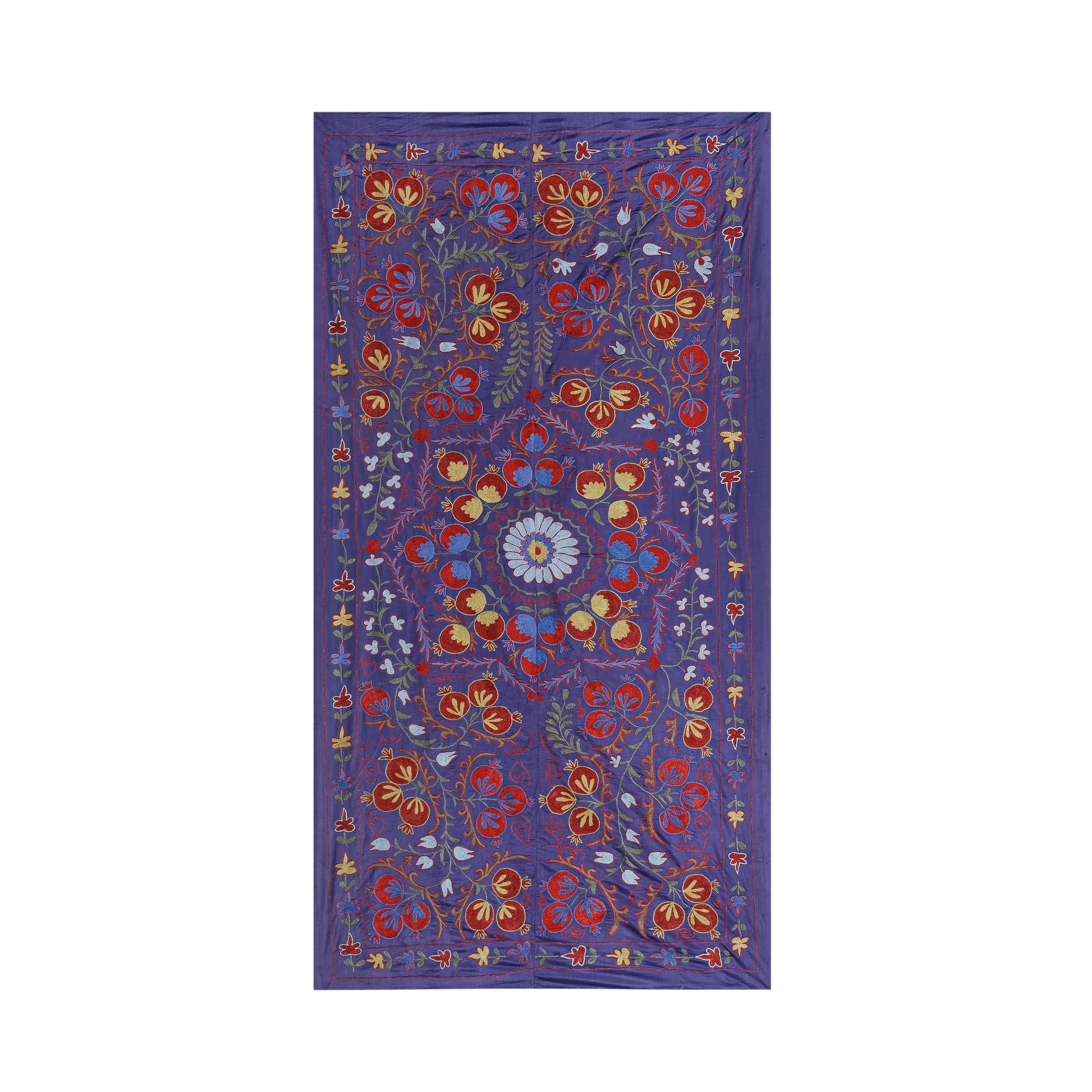Silk Suzani Wall Hanging & Bedspread | 3'5'' x 6'4''