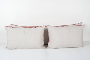 Fish Silk Ikat Velvet Pillow Cover Set of 3 | 16'' x 48''