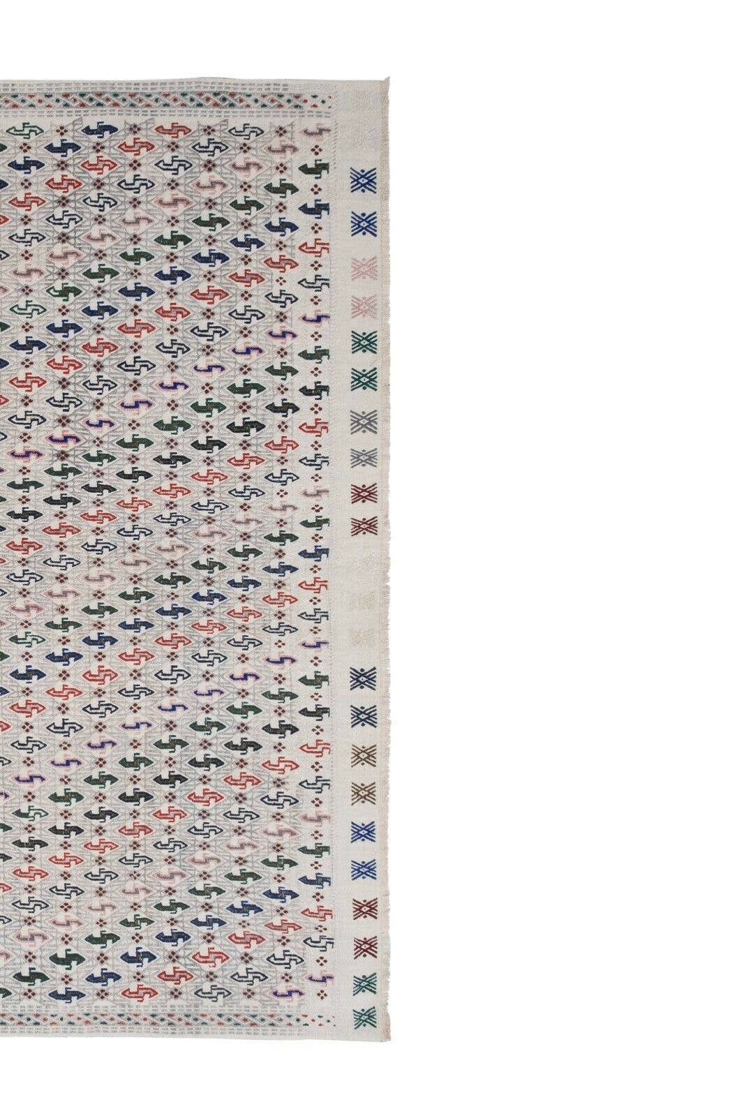 Hand-Embroidered Vintage Textile 5'9'' x 7'10''