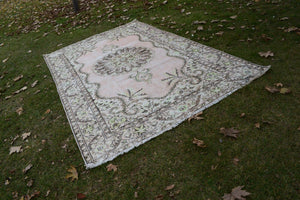 Vintage Turkish Anatolian Oushak Rug 6'3'' x 10'2''