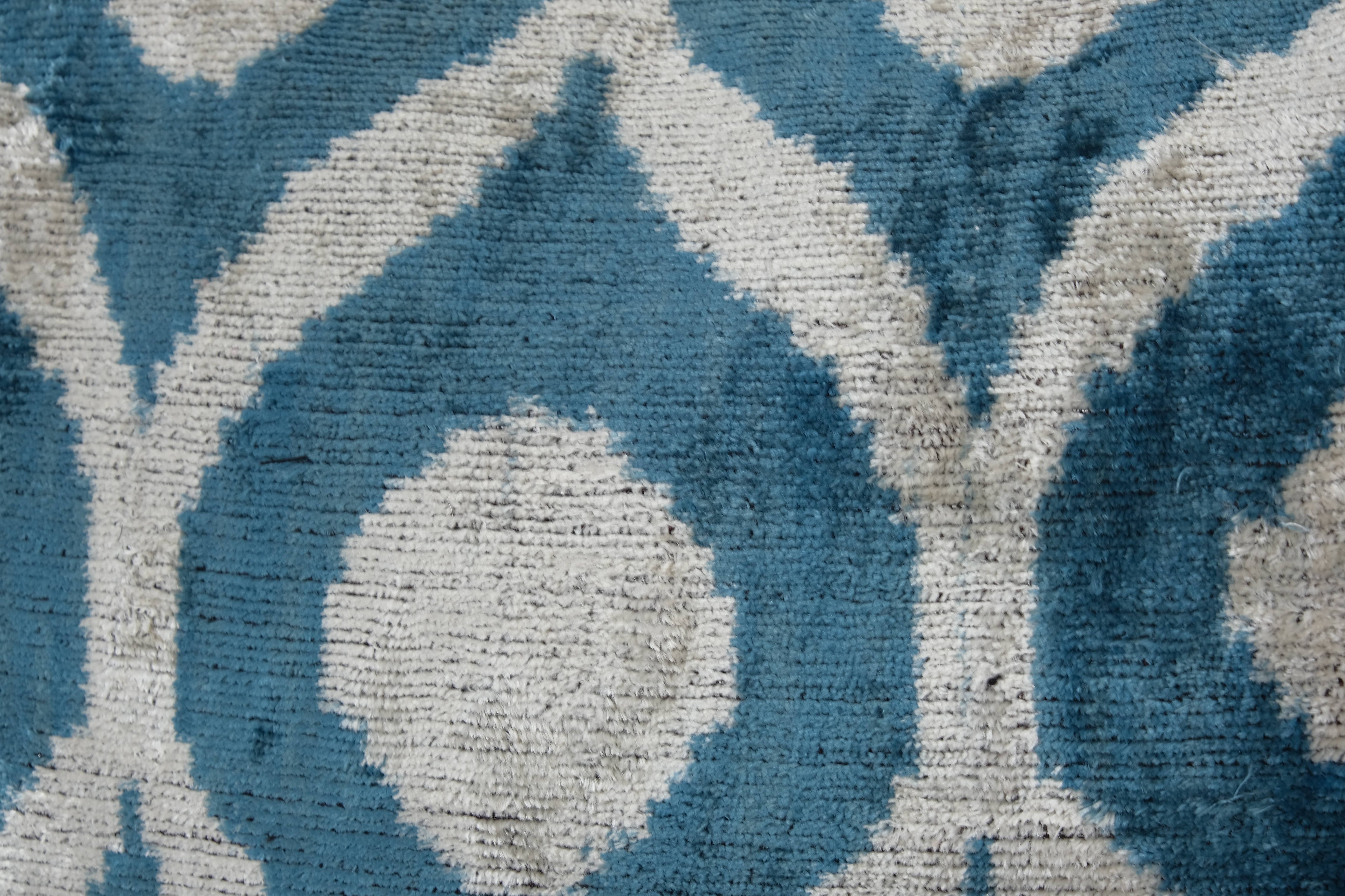 Silk Ikat Velvet Pillow Cover | 23'' x 23''