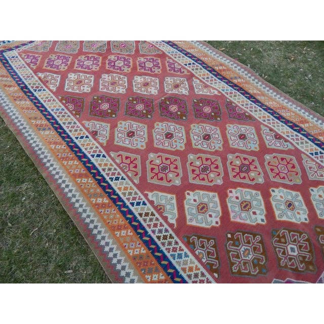 Vintage Turkish Anatolian Kilim Rug 5'1'' x 9'8''