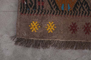 Vintage Turkish Kilim Runner 2'2'' x 16'1''