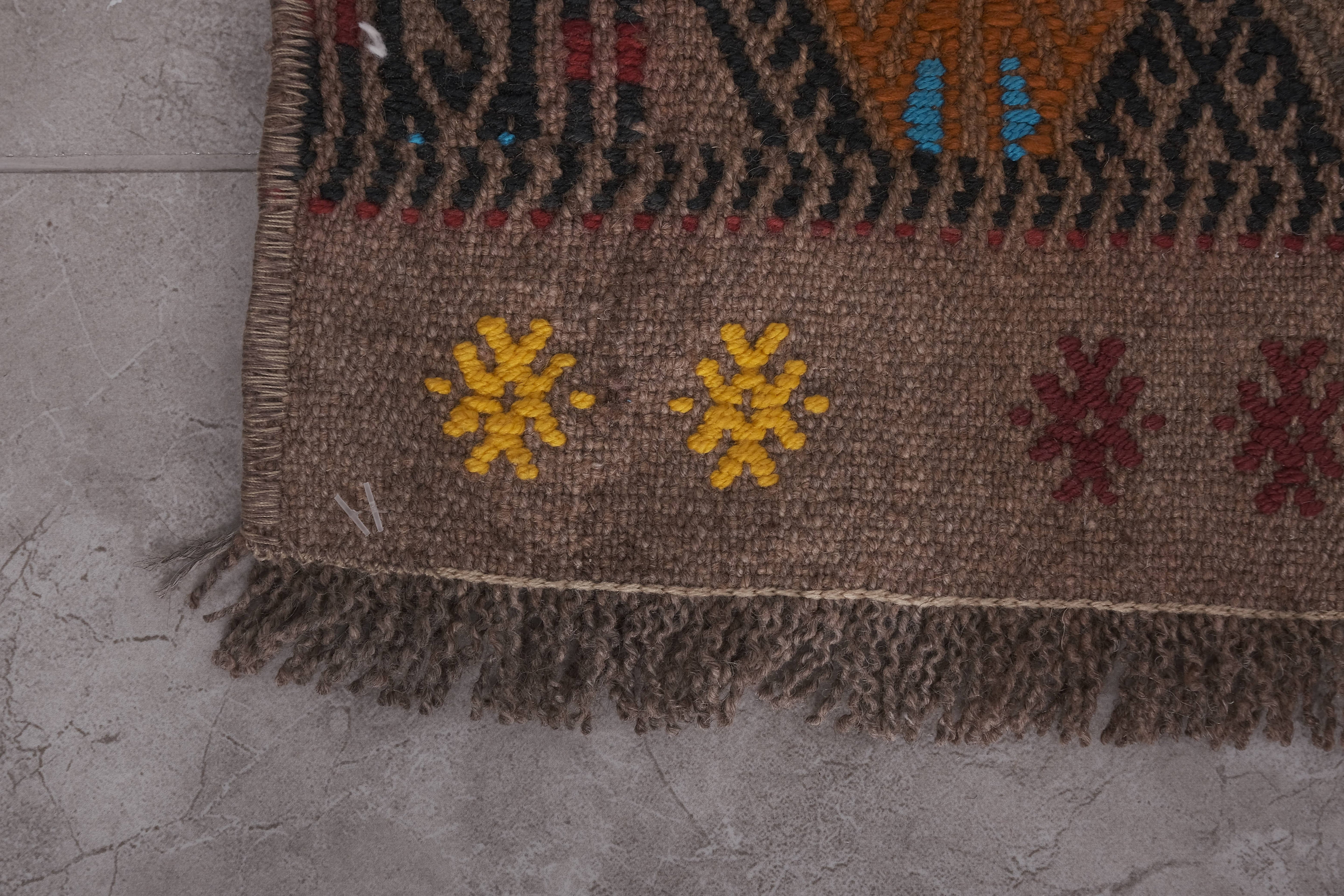 Vintage Turkish Kilim Runner 2'2'' x 16'1''