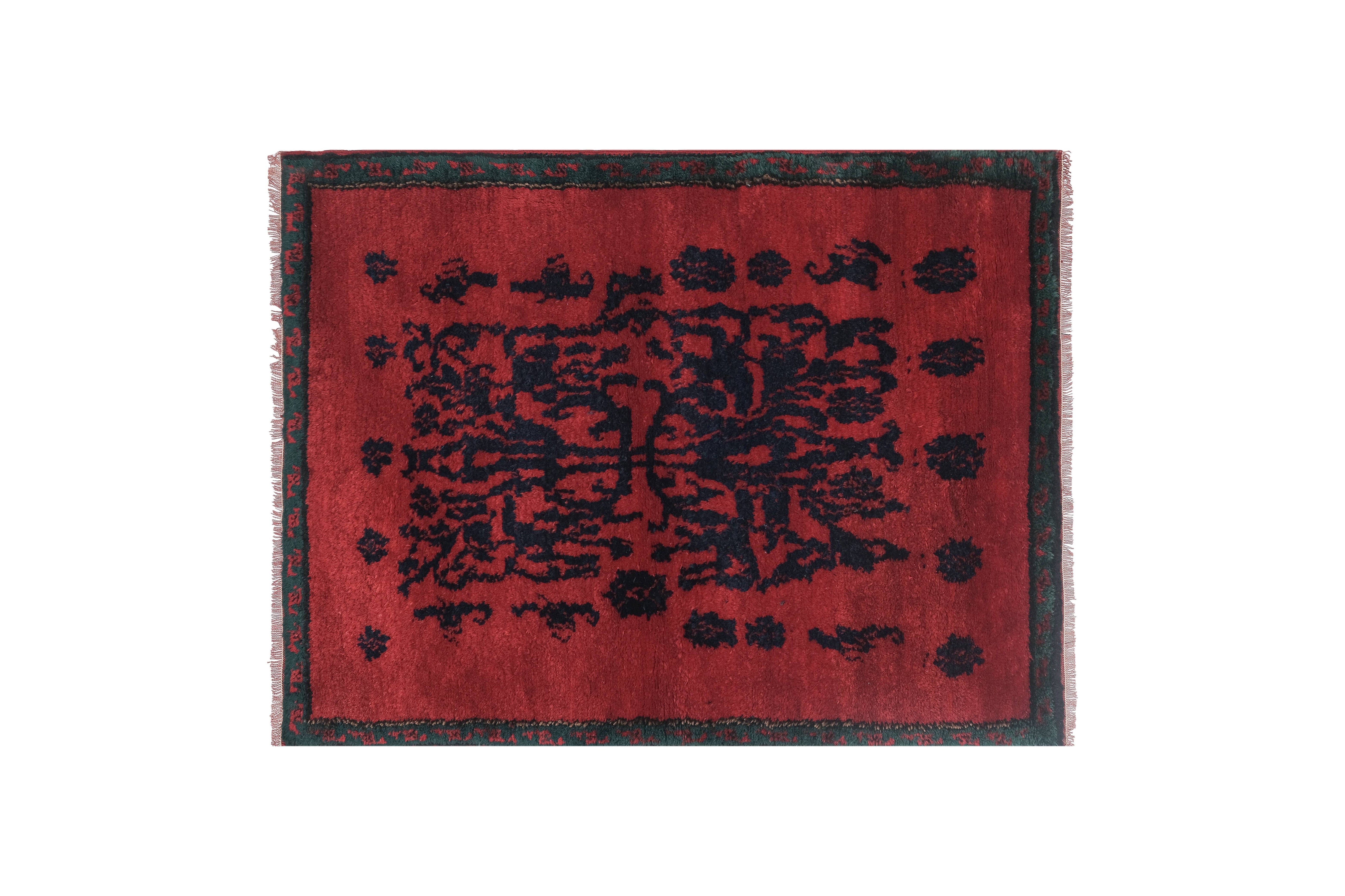 Vintage Turkish Shaggy Rug 41'' x 55''