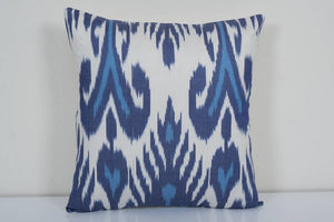 Silk Ikat Velvet Pillow Cover | 14'' x 14''