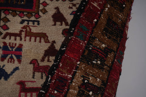 Vintage Soumac Kilim Rug 3'5'' x 4'7''