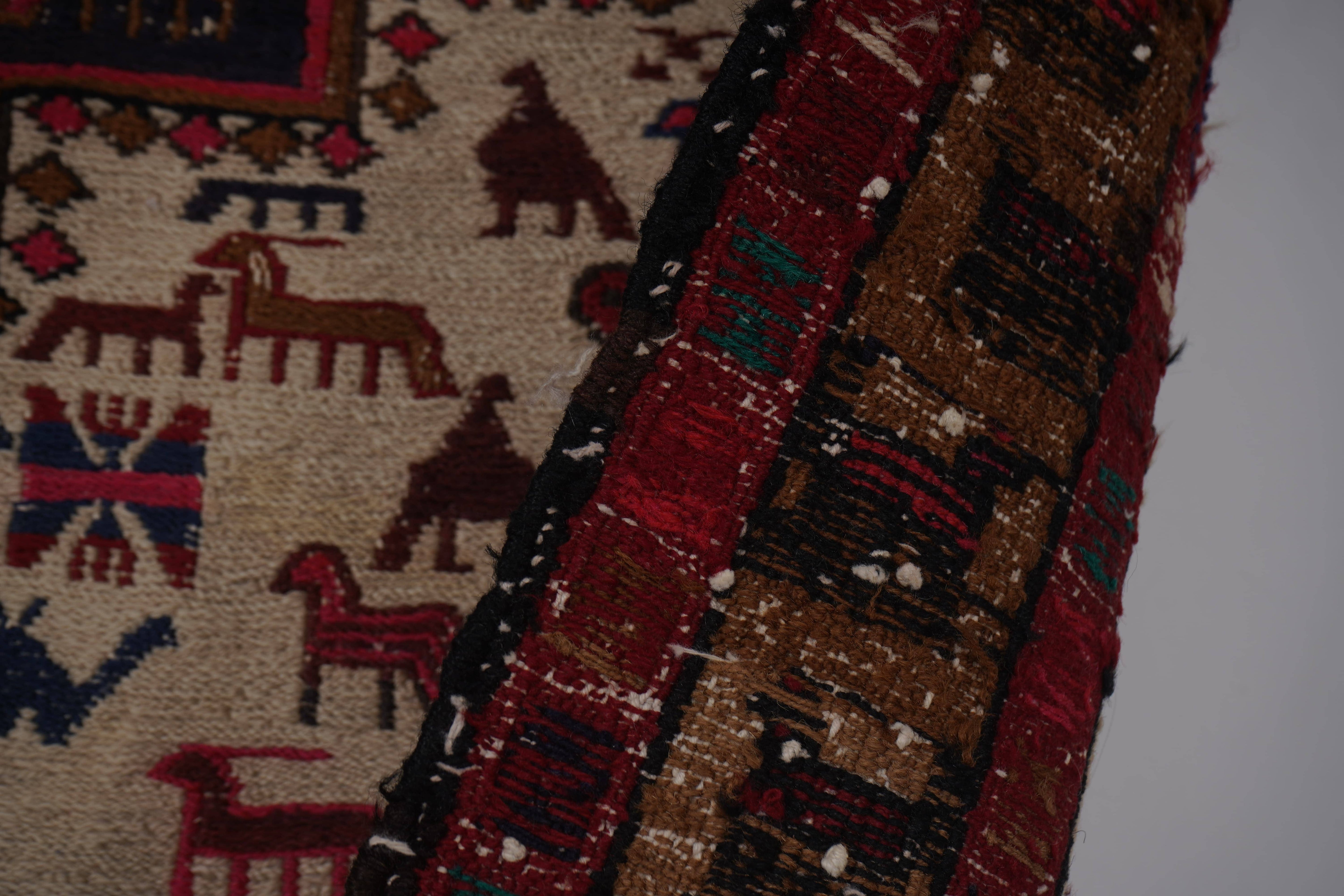 Vintage Soumac Kilim Rug 3'5'' x 4'7''