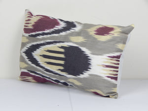 Silk Ikat Velvet Pillow Cover | 12'' x 20''