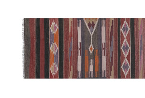 Vintage Turkish Kilim Runner 2'7'' x 10'6''