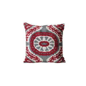 Silk Ikat Velvet Pillow Cover | 24'' x 24''