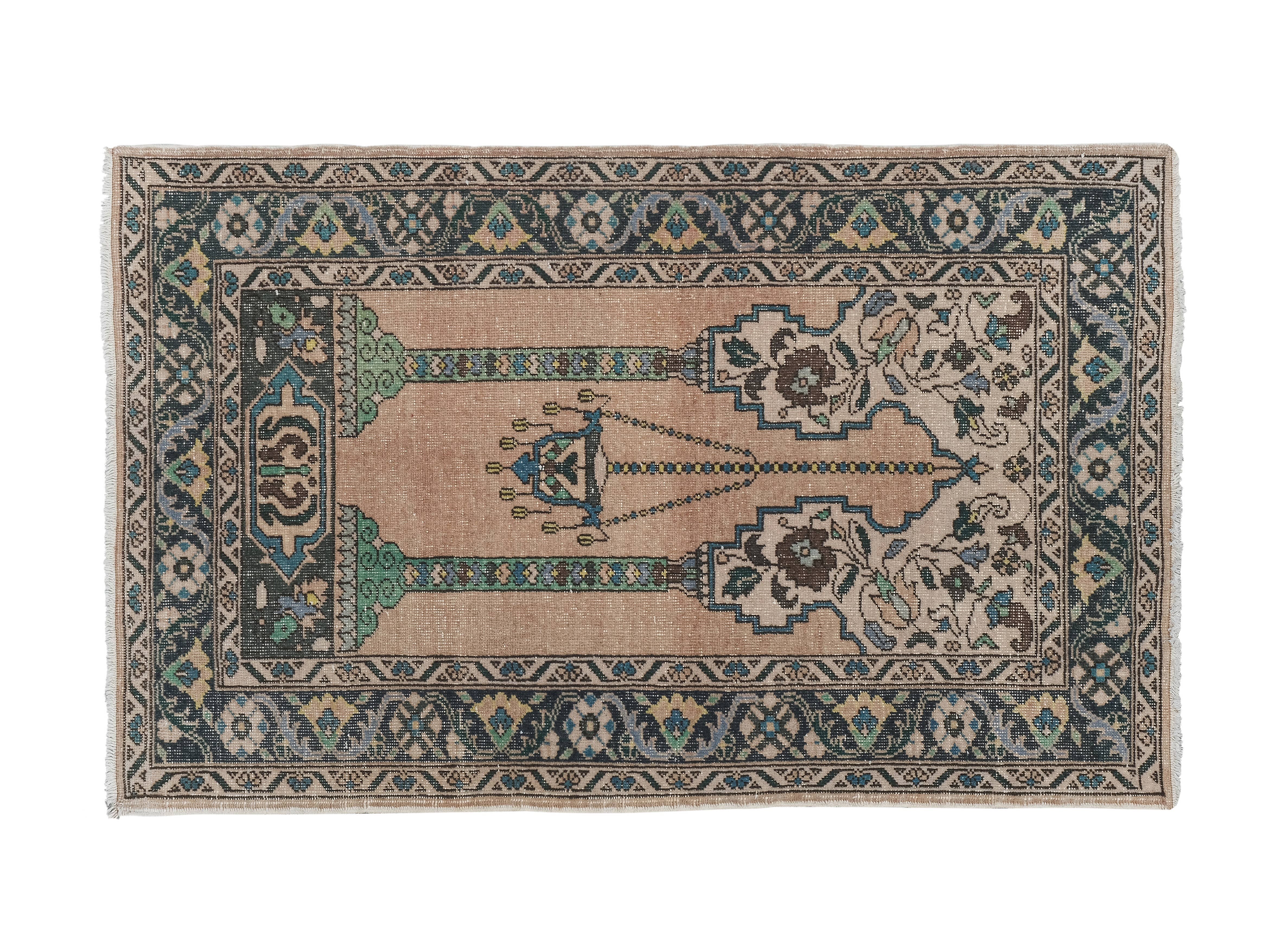 Vintage Turkish Anatolian Rug 3'8'' x 5'11''