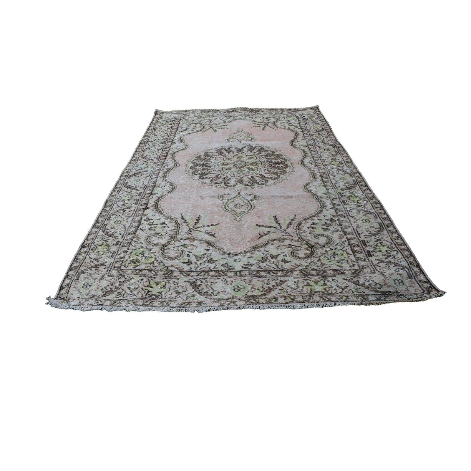 Vintage Turkish Anatolian Oushak Rug 6'3'' x 10'2''