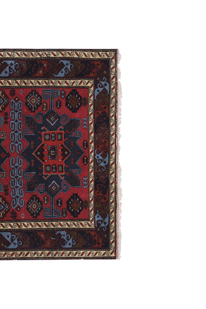 Vintage Caucasian Rug 4'3'' x 5'7''