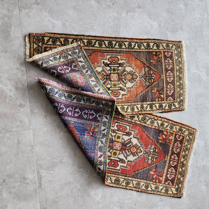Vintage Turkish Yastik Rugs Set of 2 | 19'' x 37''