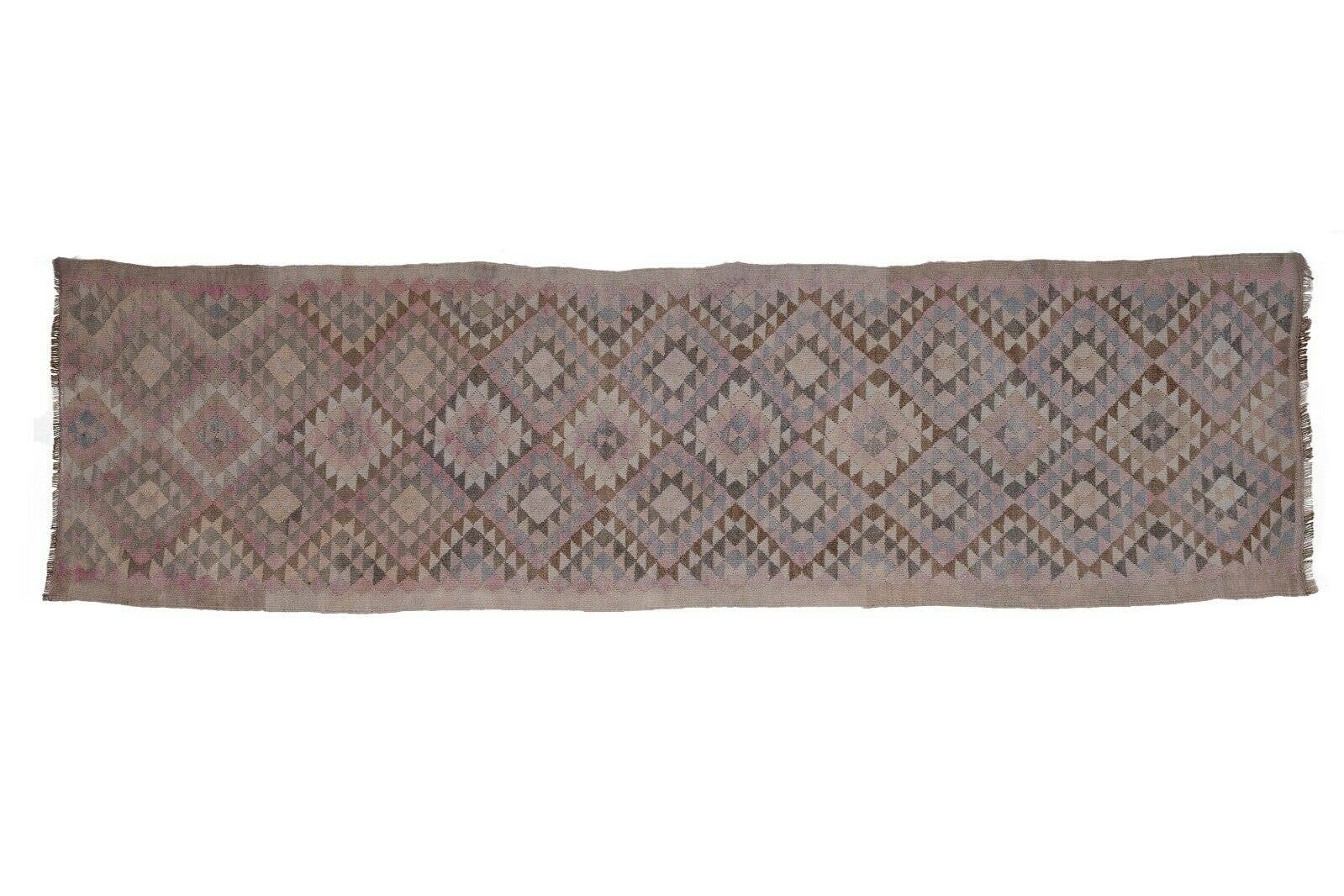 Vintage Turkish Kilim Runner 2'9'' x 12'2''