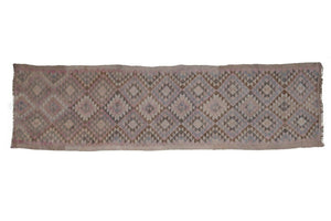 Vintage Turkish Kilim Runner 2'9'' x 12'2''