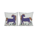 Horse Suzani Pillow Cover Set of 2 | 18'' x 18''