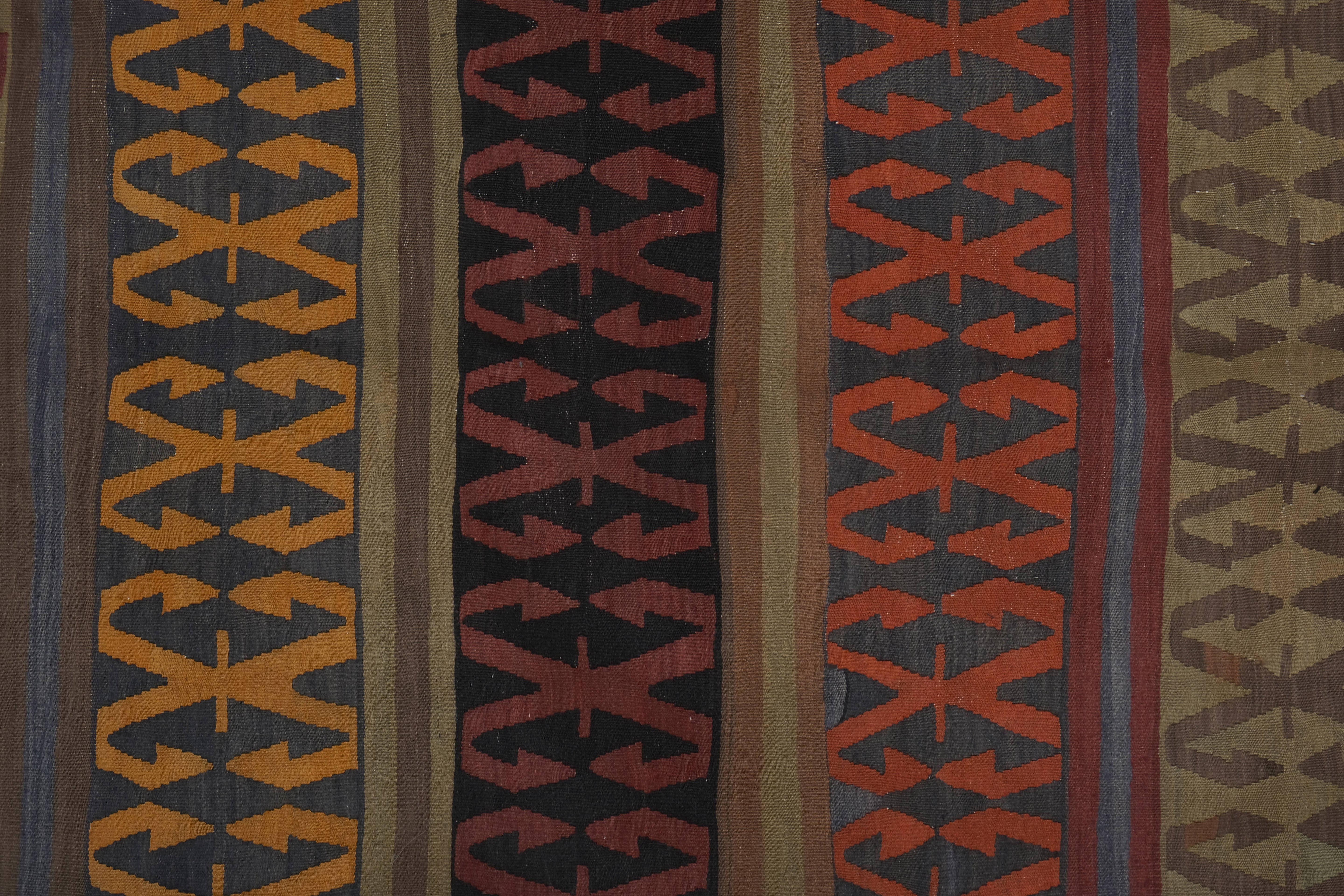 Vintage Turkish Konya Kilim Runner 4'11'' x 10'1''