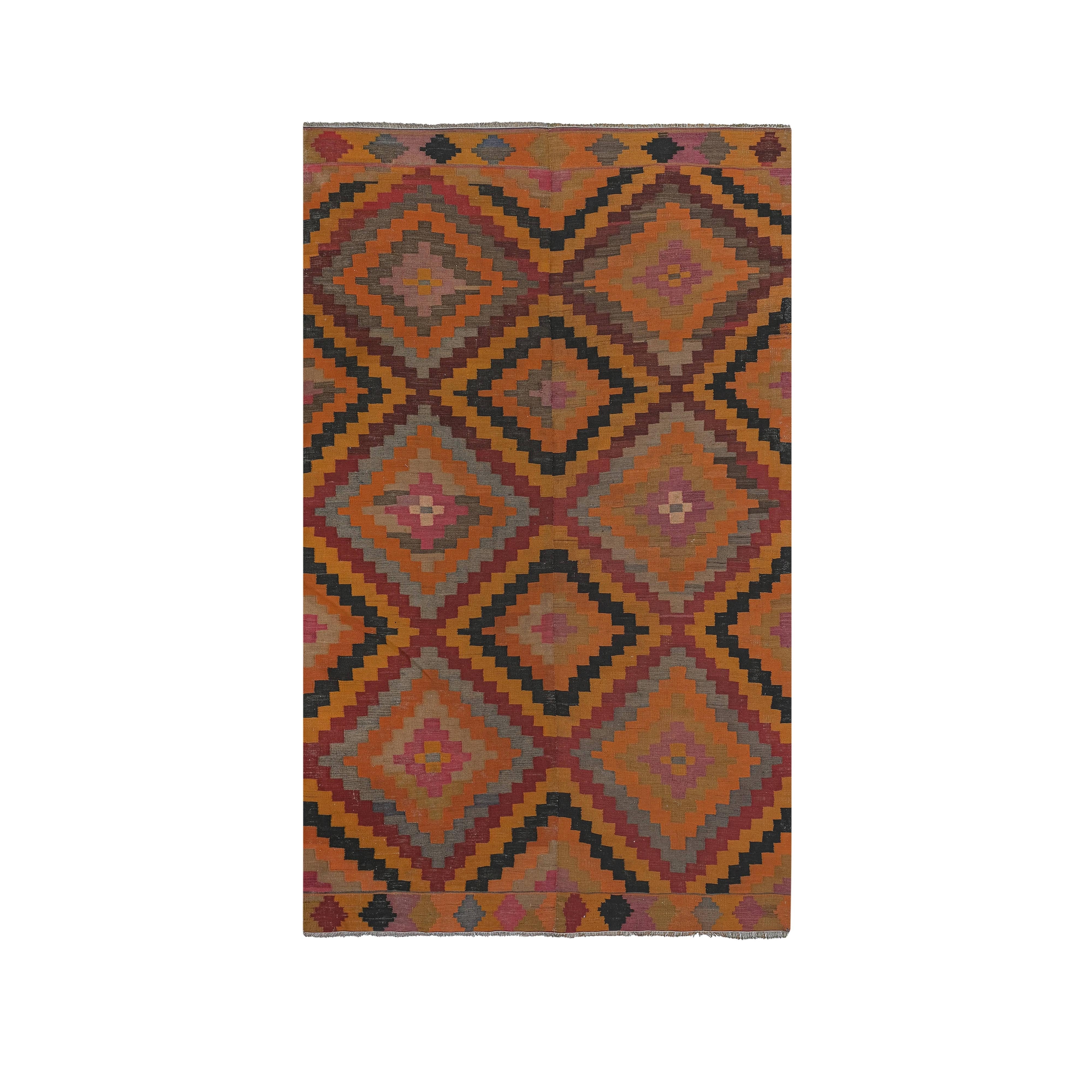 Vintage Turkish Kilim Rug 6'5'' x 10'6''