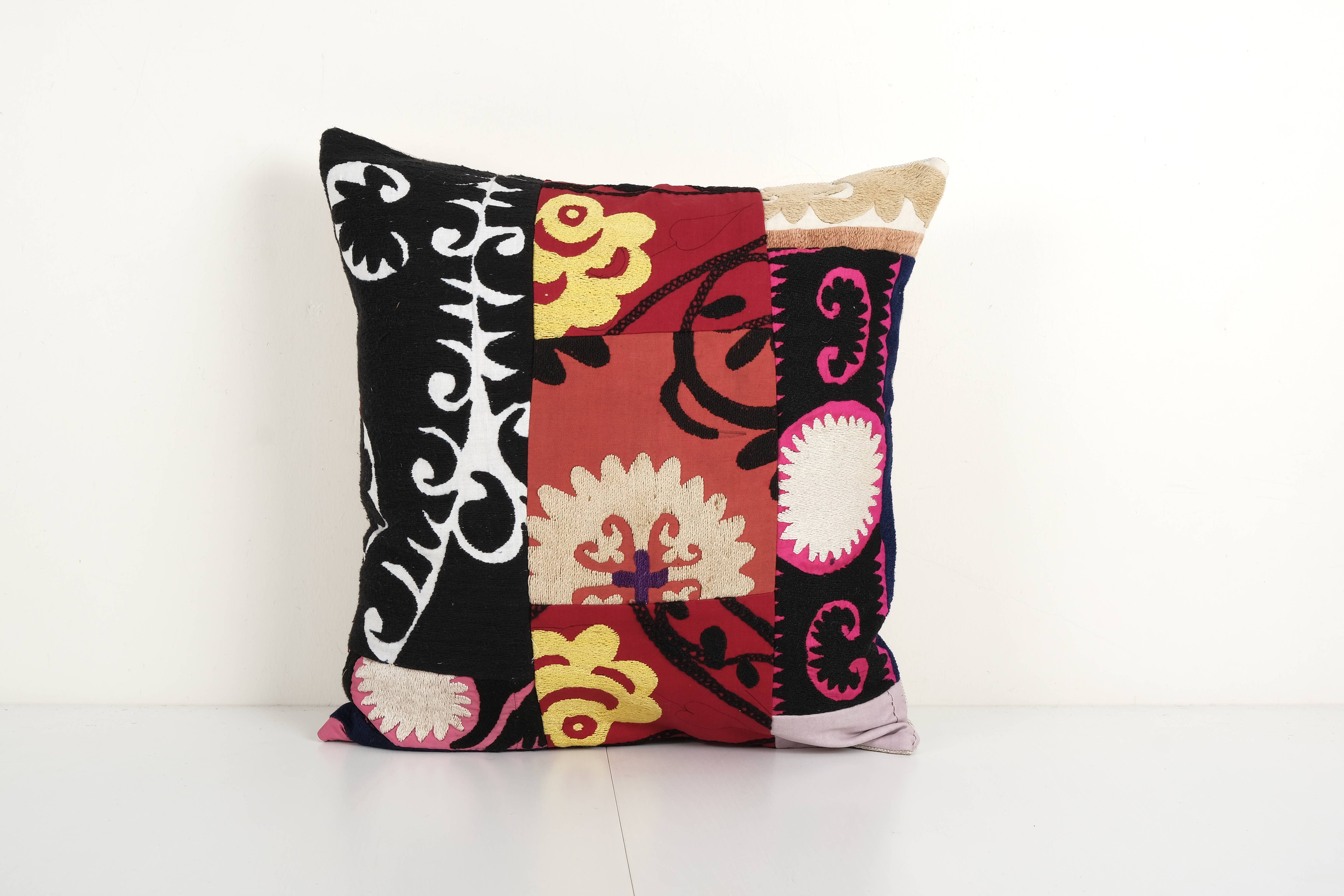 Suzani Patchwork Pillow Cover | 18'' x 19''