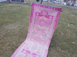 Vintage Kurdish Runner Rug 2'9'' x 13'3''