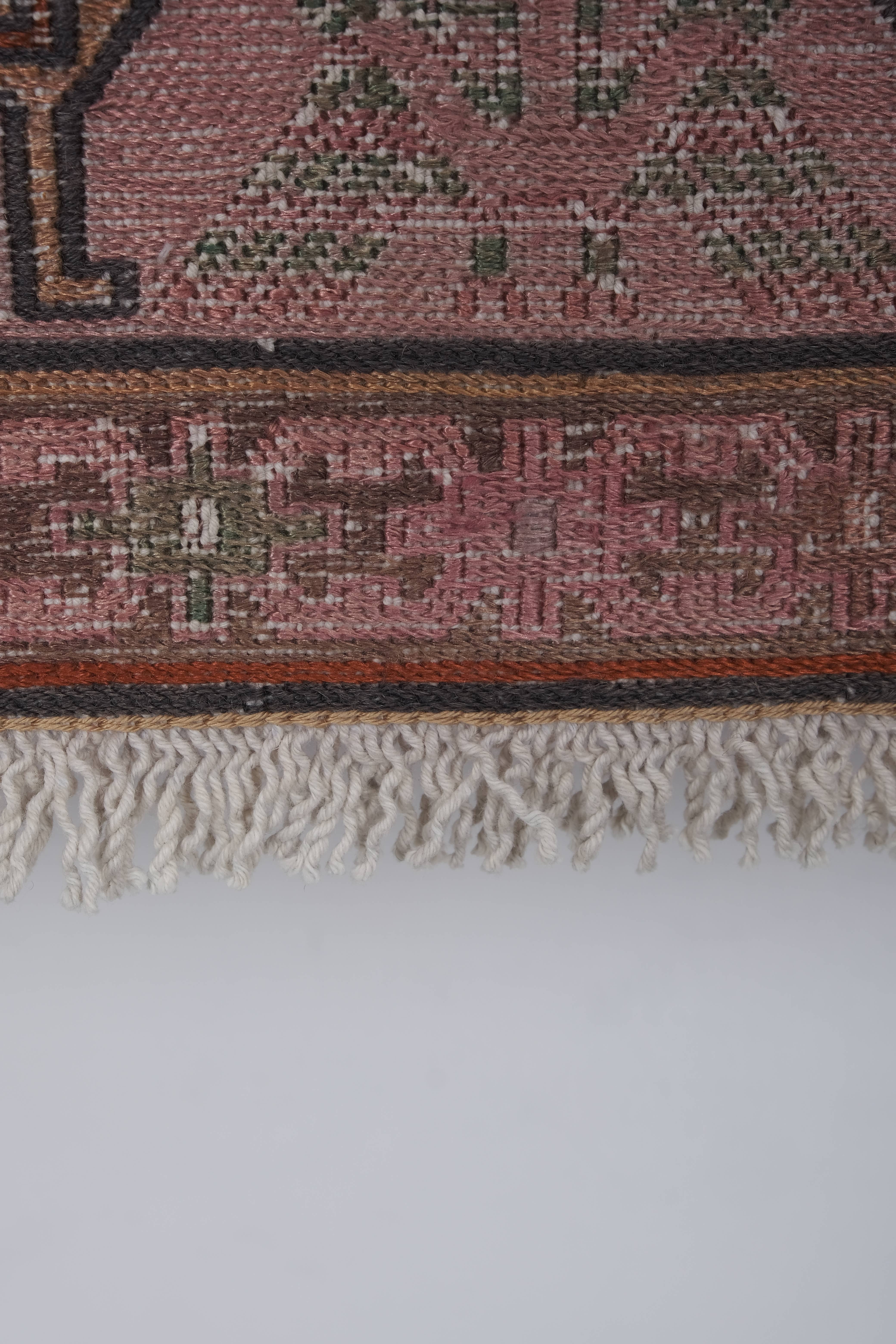 Vintage Turkish Soumac Rug 4'2'' x 6'1''