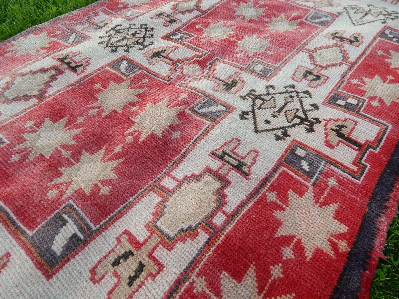 Vintage Turkish Anatolian Runner Rug 3'9'' x 8'2''
