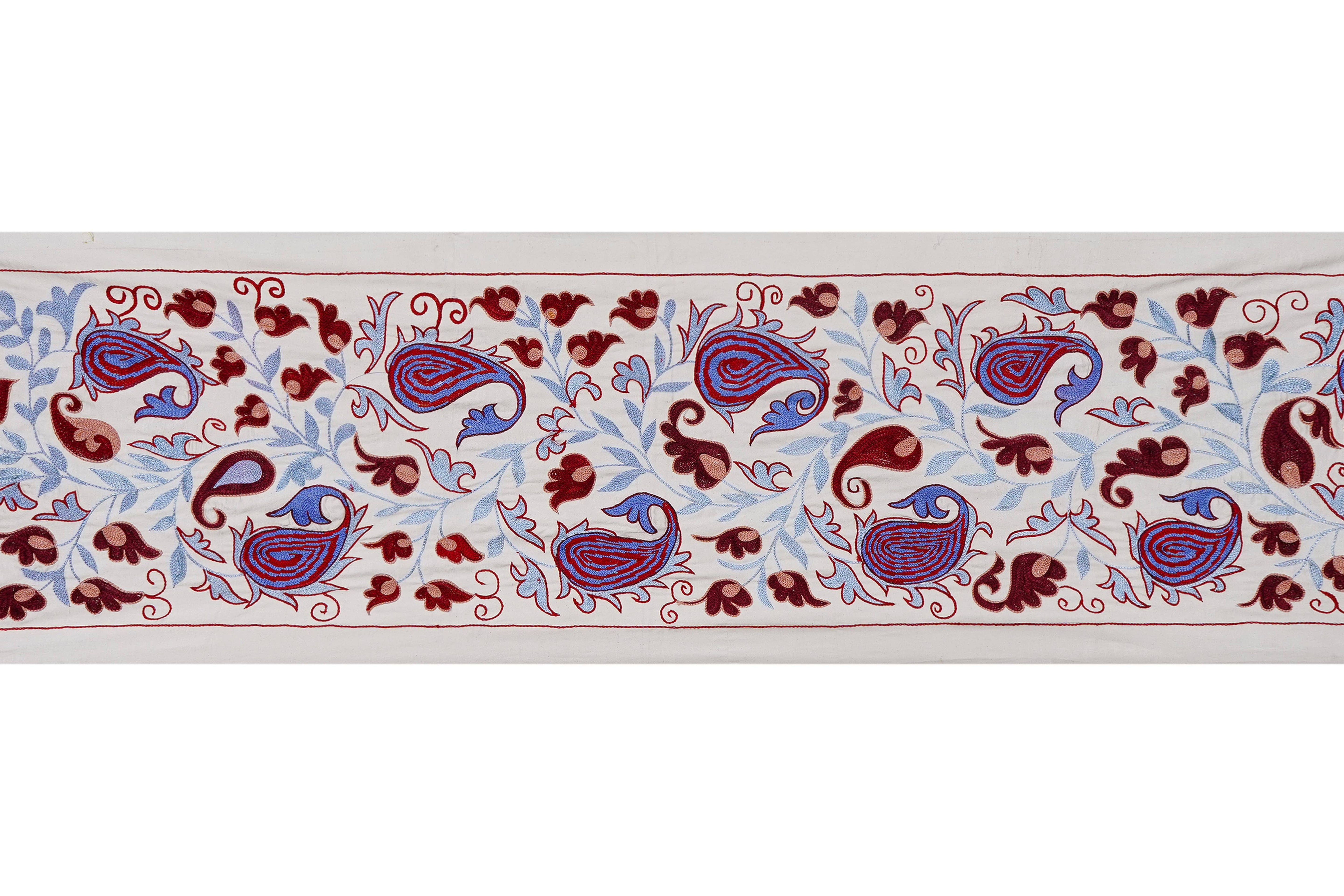Hand-Embroidered Suzani Wall Hanging & Bedspread 1'8'' x 6'1''