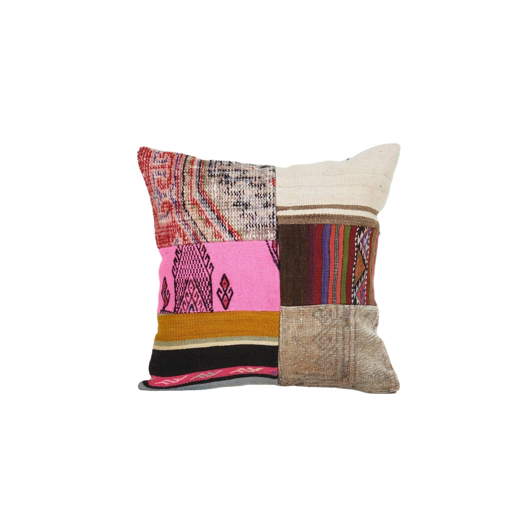 Kilim Patchwork Pillow Cover | 20'' x 20''