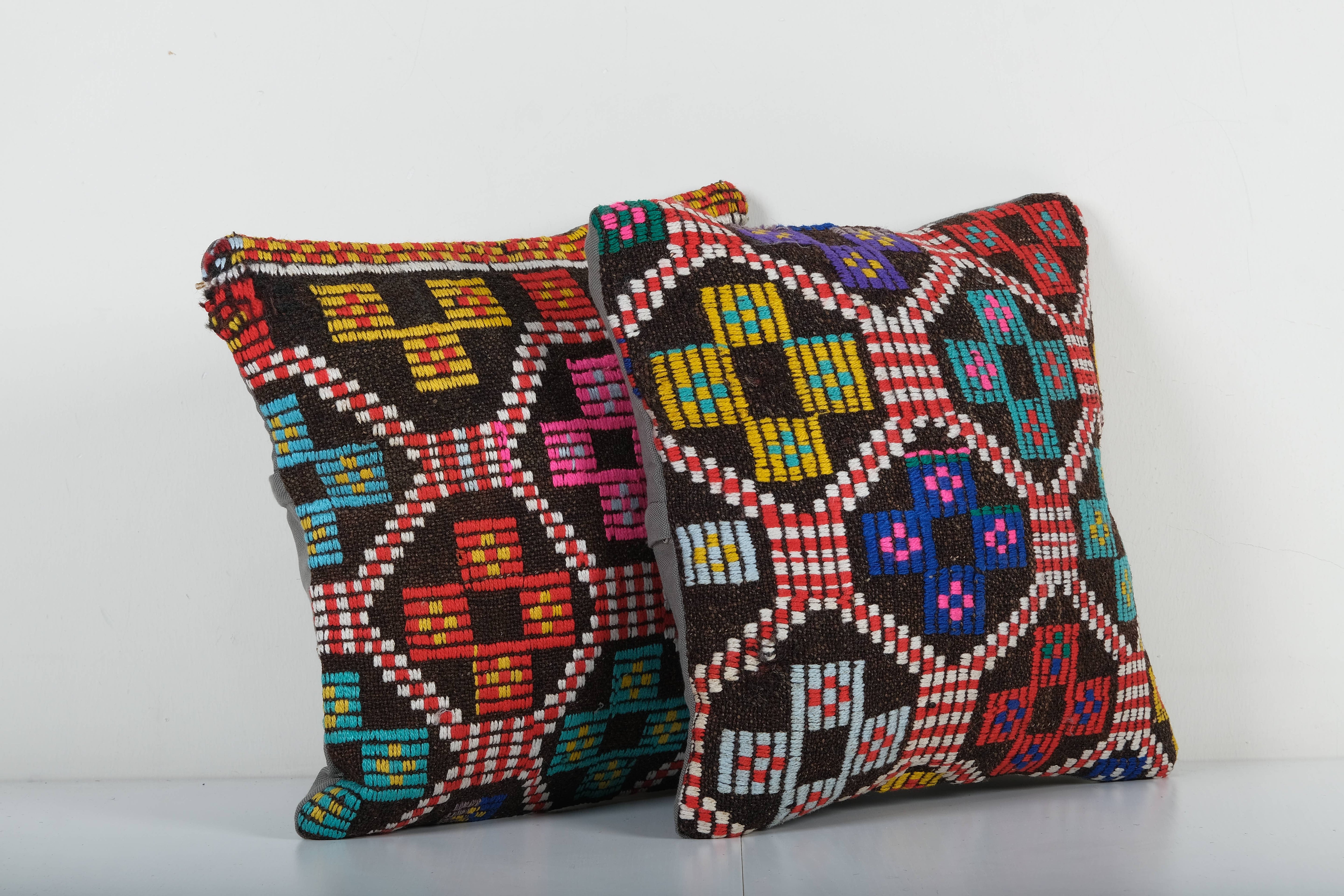 Kilim Pillow Cover Set of 2 | 16'' x 16''