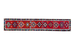 Vintage Herki Runner Rug 2'5'' x 12'1''
