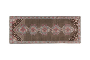 Vintage Turkish Karapinar Runner Rug 3'8'' x 8'11''