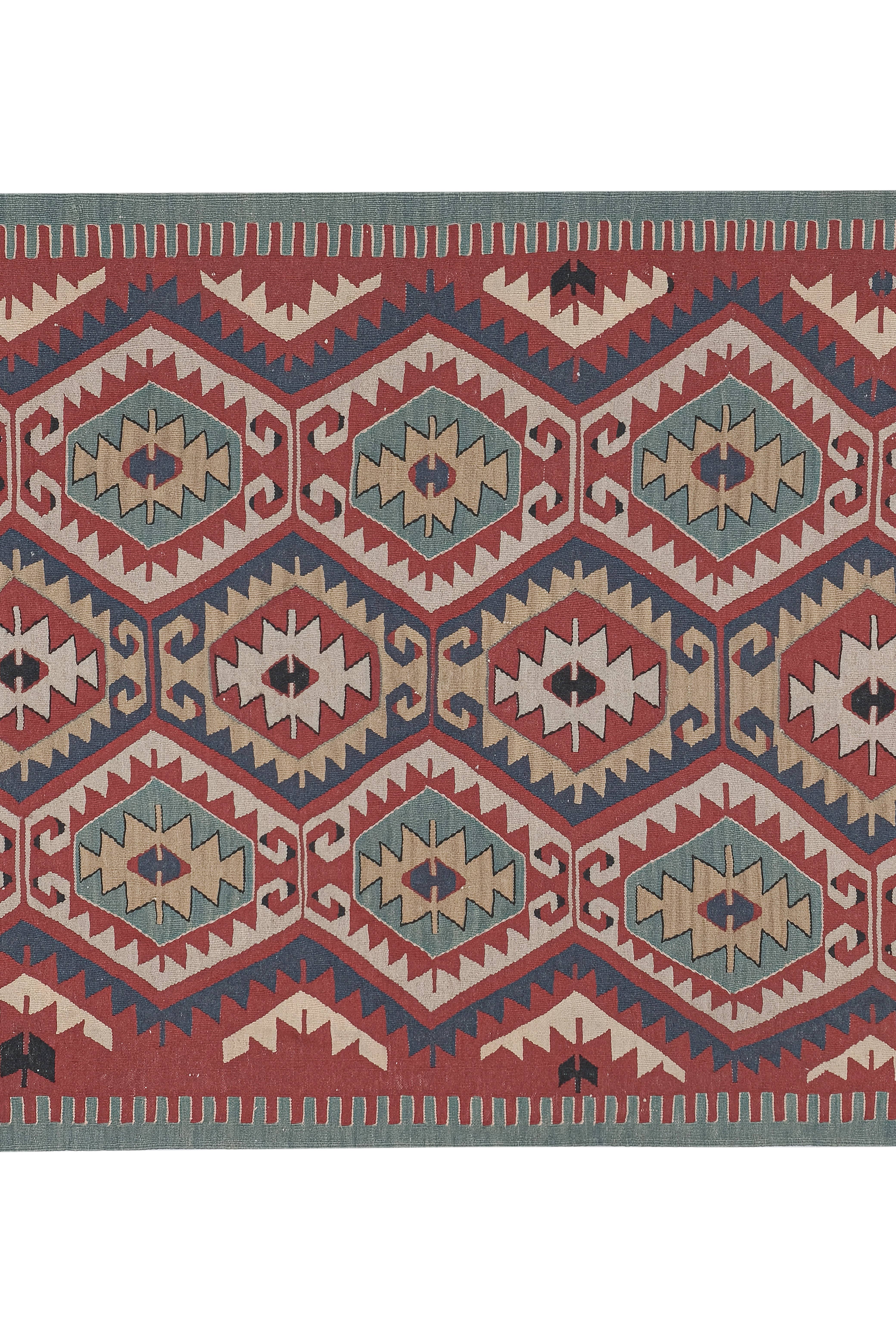 Vintage Turkish Kilim Rug 3'10'' x 5'7''