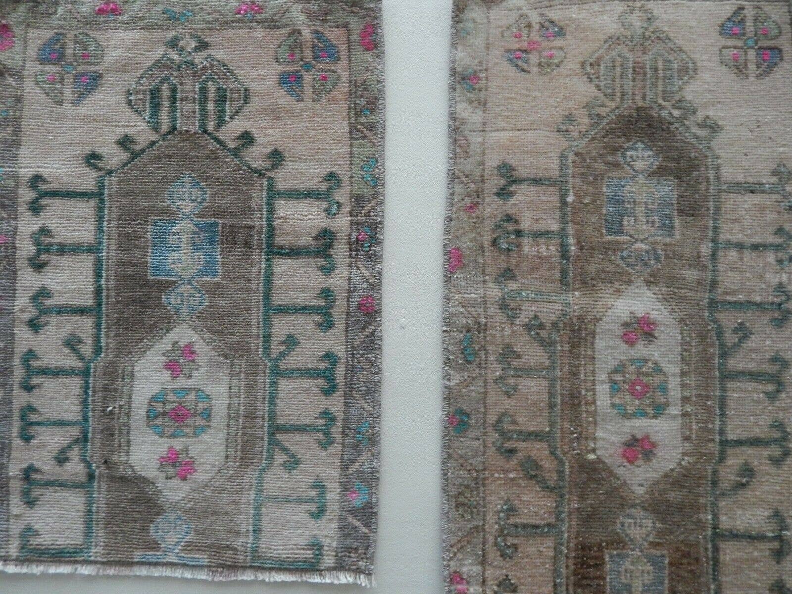 Vintage Oushak Yastik Rugs Set of 2 | 17'' x 24''