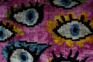 Silk Ikat Velvet Pillow Cover Set of 2 | 16'' x 24''